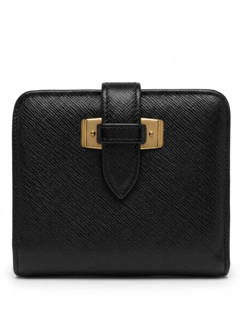 Coach Vintage Gramercy Compact Bag Purse coin Wallet Black Leather Italy